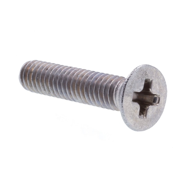 M2.5-0.45 x 12 mm Phillips Flat Machine Screw, Plain 316 Stainless Steel, 10 PK